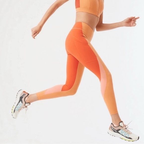 Outdoor Voices Sunstone/Paprika Peach SuperForm Zoom 7/8 Leggings Size Small - Picture 1 of 9